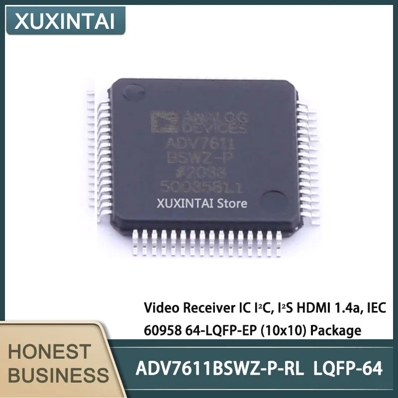 10Pcs/Lot  New Original ADV7611BSWZ-P-RL ADV7611BSWZ  Video Receiver IC I²C, I²S HDMI 1.4a, IEC 60958 64-LQFP-EP (10x10) Package