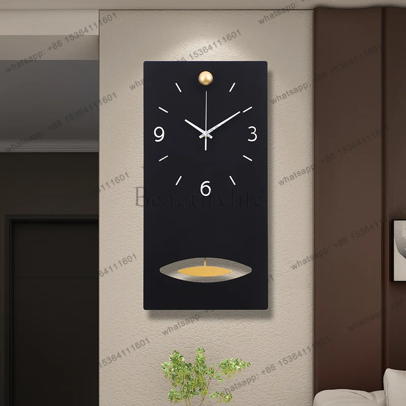 Modern Vintage Wall Clock Minimalist Design Japan Unusual Fashion Wall Clock Light Luxury Automatic Metal Horloge Home Decor