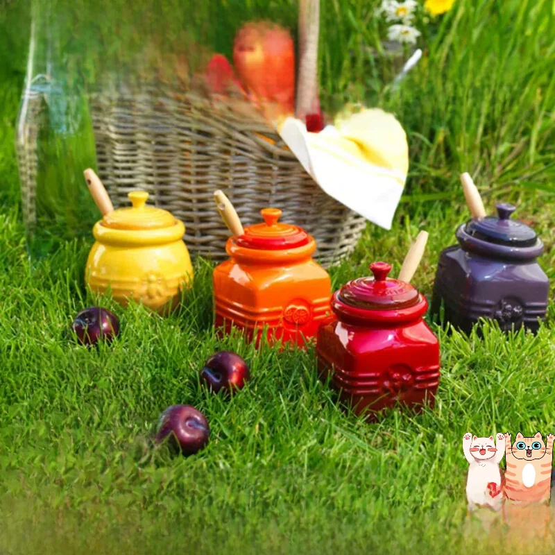 Tarro de Salsa de Aceitunas y Miel LE CREUSET Cercs en Colores Atractivos, Versión Coreana, Regalo Diario para Todos