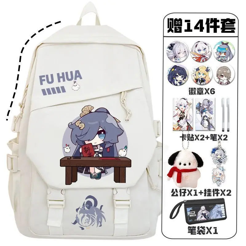 Honkai Impact 3 Boys Girls, Ins Style Korean Version New Backpack For Elementary And Middle School Students, Co-Branded Large An