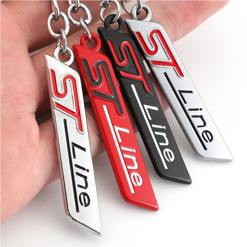 Car Keychain Keychain Keychain Keychain Badge ST Line is suitable for Ford Kuga Focus Fiesta Ecosport Mondeo Fusion Transit and