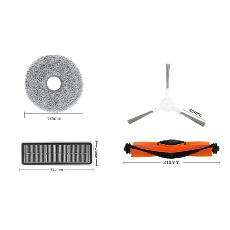 드림 W20 프로 울트라 RLW32LE 용 메인 사이드 브러시 헤파 필터 걸레 패드 교체 예비 부품