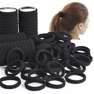 Elastische Haarbänder für Mädchen, schwarze Krawatten, dekorative Haarzubehörset, Urlaubsgeschenk für Kinder, 50-1000pcs 8 Hauptverkauf Banda Gard - №8