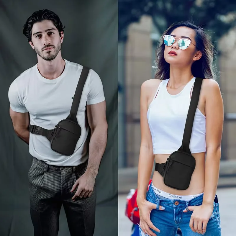New Sports Chest Bag Men's Small Size Backpack Women Messenger Bag Mobile Phone Waist Bag Mini Fashion Satchel