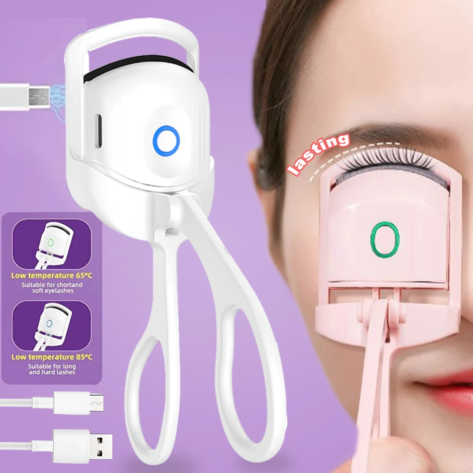 Elektrische wimperkruller USB-oplaadmodel Snelle verwarming Draagbare wimperkruller Opladen Mini Langdurige Curling Wimperclip