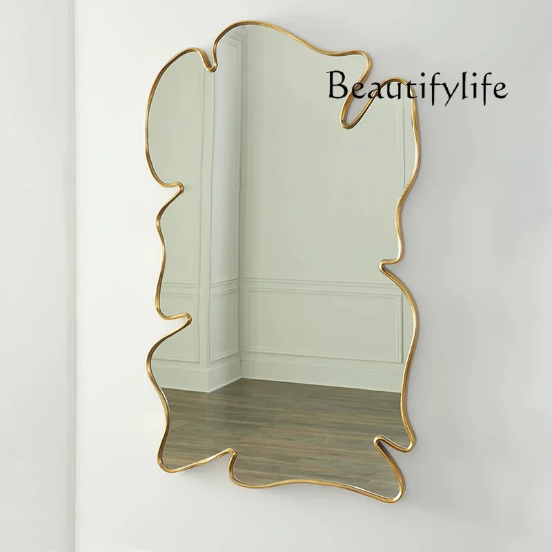 

Nordic retro full-length mirror clothing store fitting floor mirror American floor-to-ceiling large mirror special-shaped engrav