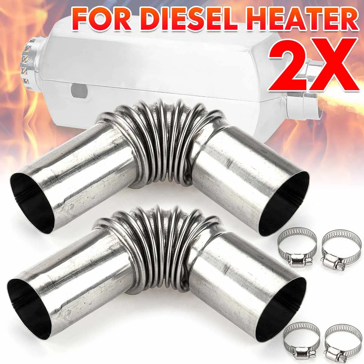 1/2pcs 24mm Car Heater Exhaust Pipe Tube Elbow Connector For Webasto Eberspacher Truck Van Boat Air Diesel Parking Heater