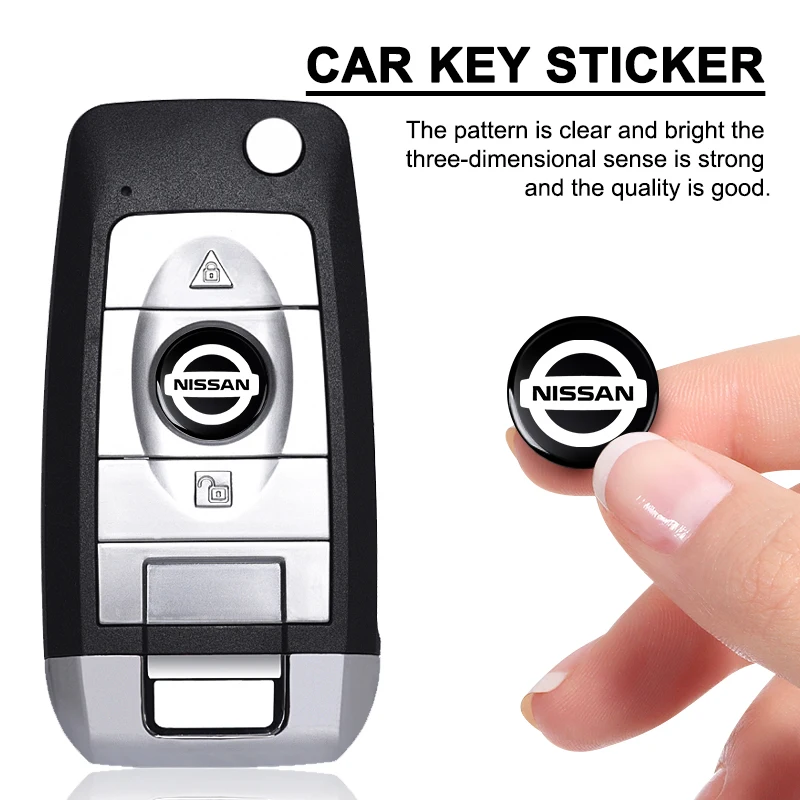 New 11mm 14mm Fob Car Logo Sticker for Car Remote Control Key For Lada Kia Mazda Renault Peugeot Dacia Ford Volkswagen Infiniti view 2