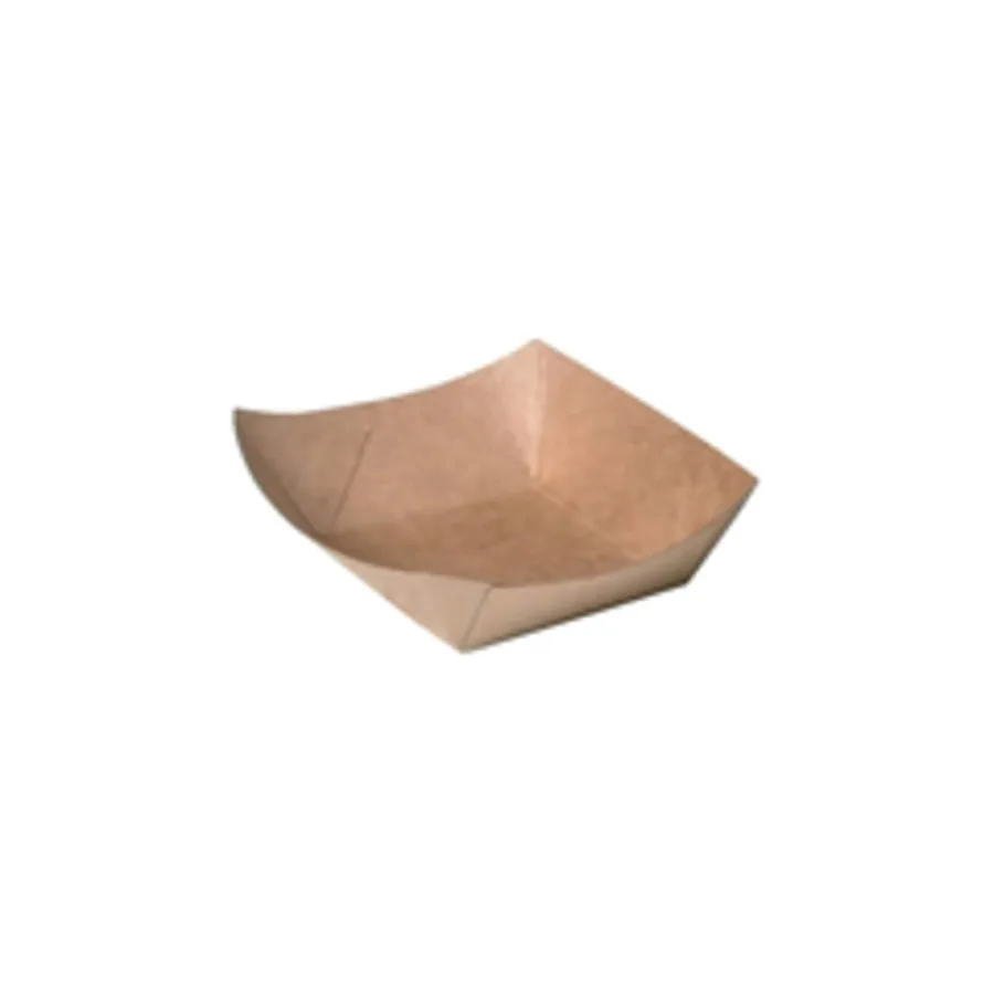 

Kraft Brown Paper Food - Brown Paper Food Boat - Disposable Food Boat -(3.4 oz, 4.5" x 3.2" x 1.1")- Case of 1000