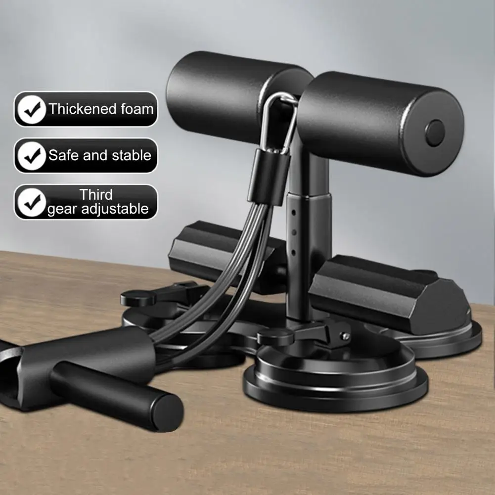 Barra de asistencia para sentarse con resistencia, herramienta de entrenamiento de cintura con rodillo Abdominal, tres ventosas, equipo de entrenamiento físico integral