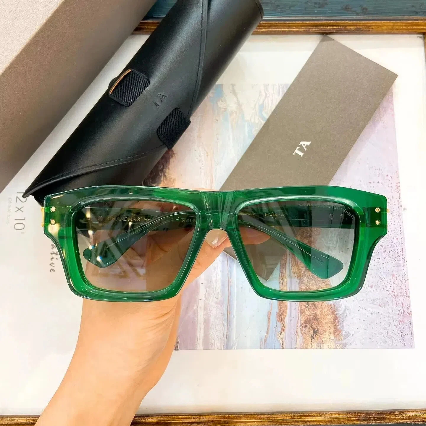 

Original Factory For DIYTA DT GRANDMASTER-EIGHT DTS458-A With Brand Box Popular Green Acetate Frame Classic Men Women Sunglasses
