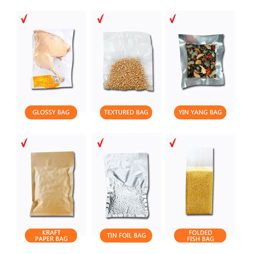 Máquina automática de envasado al vacío, sellador de alimentos al vacío, sellado de plástico de mantenimiento fresco, doble propósito, húmedo y seco