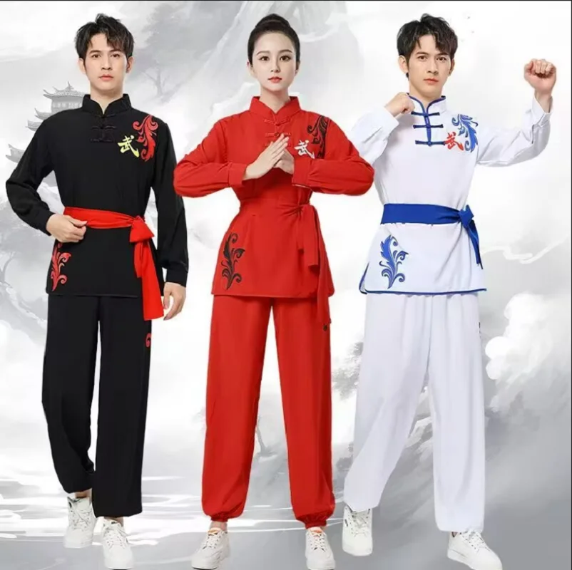 

Hot Sale New Chinese Style Men Women's Kung Fu Suit Tai chi Wushu Uniform Clothes Outdoor Sport Long Sleeve Jacket Pants Sets