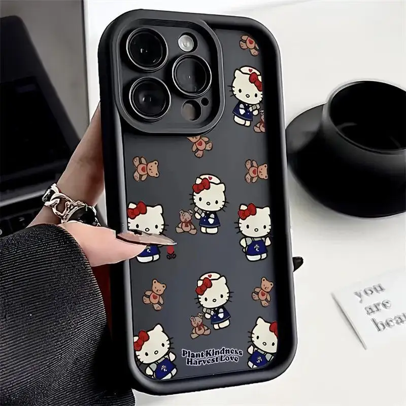 Sanrio Hello Kitty Love Case For Samsung Galaxy A32 A15 A05S A13 A14 A12 A24 A55 A35 A34 A53 A54 A03s A23 Cover Funda Silicone image 2