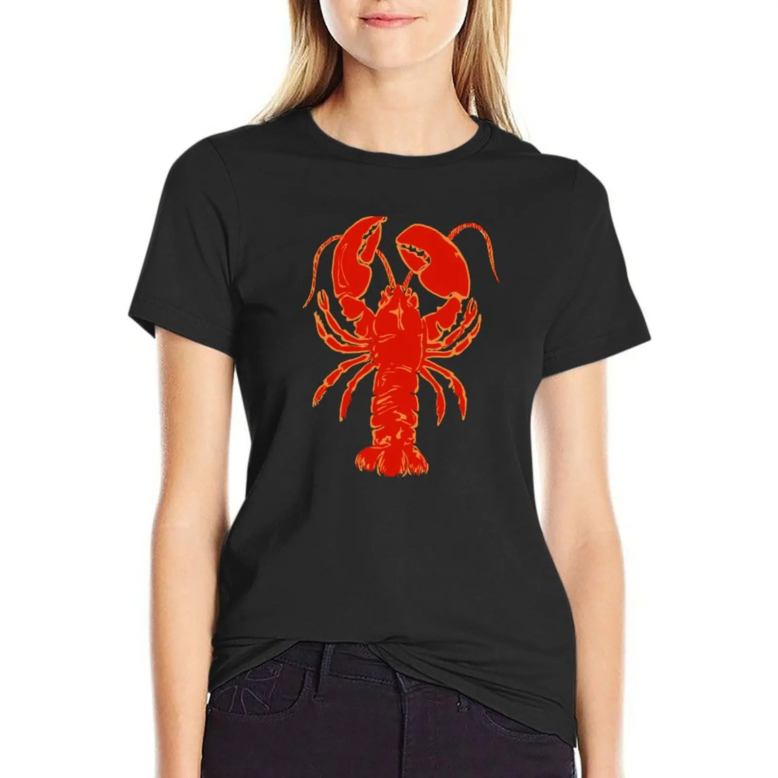 

Maine Lobster T-Shirt animal prinfor quick-drying female customs white t-shirt dress for Women sexy