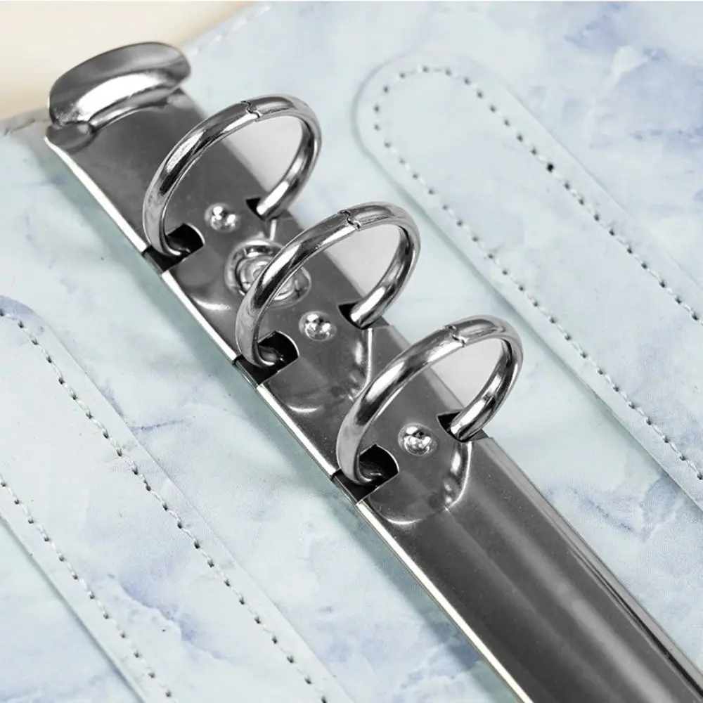 Portable Marbling Money Saving Binder PU A6 Money Planner Waterproof with Protective Corner Savings Challenges Book Home Use