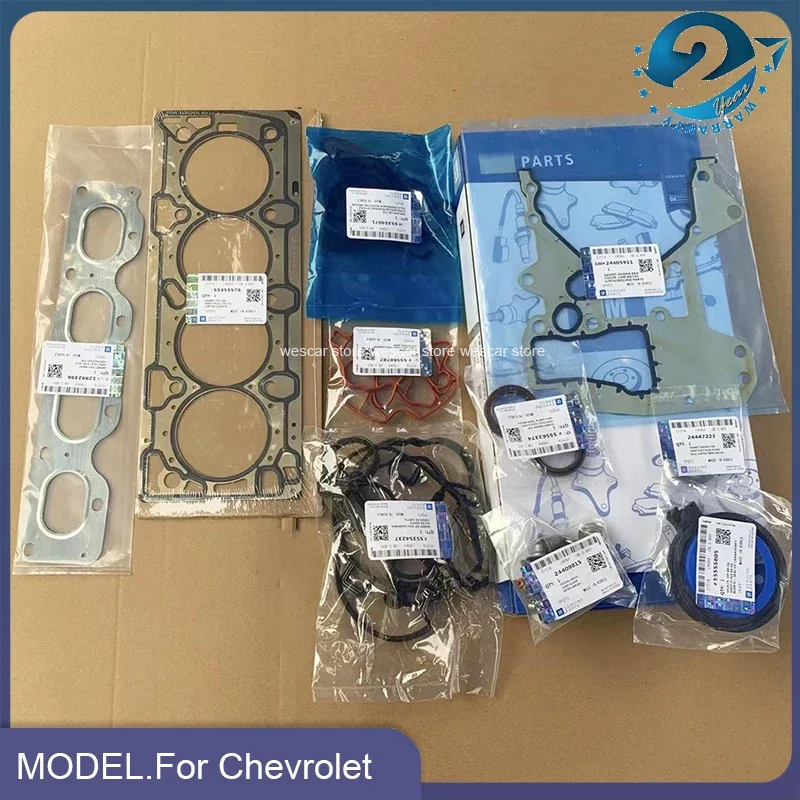 1 zestaw uszczelek silnika Zestaw uszczelek chłodnicy oleju Uszczelka głowicy cylindrów do Chevrolet CRUZE 1.8 DAEWOO Aveo Trax Opel Astra OEM # 55568529