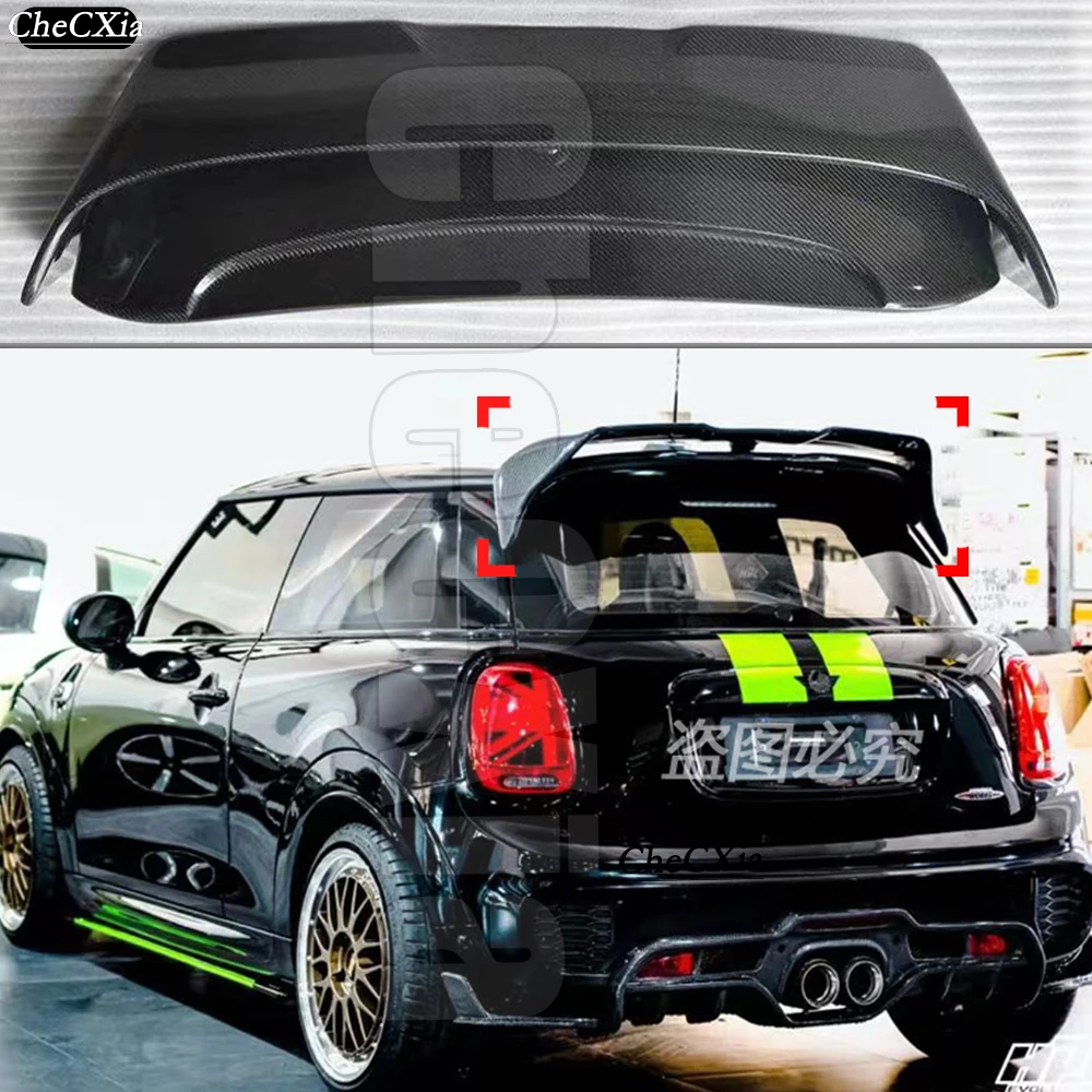 For BMW MINI Cooper F56 2 Doors 2014-2022 AG Style Spoiler High Quality glass fibre Material Rear Roof Wing Spoiler