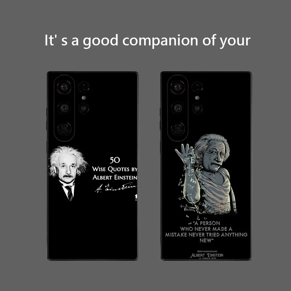 Einstein's Growth In Knowledge And Wisdom Phone Case For Samsung Galaxy S25 Ultra S22 S23 S24 Ultra S21 S20 5G Protective Soft S