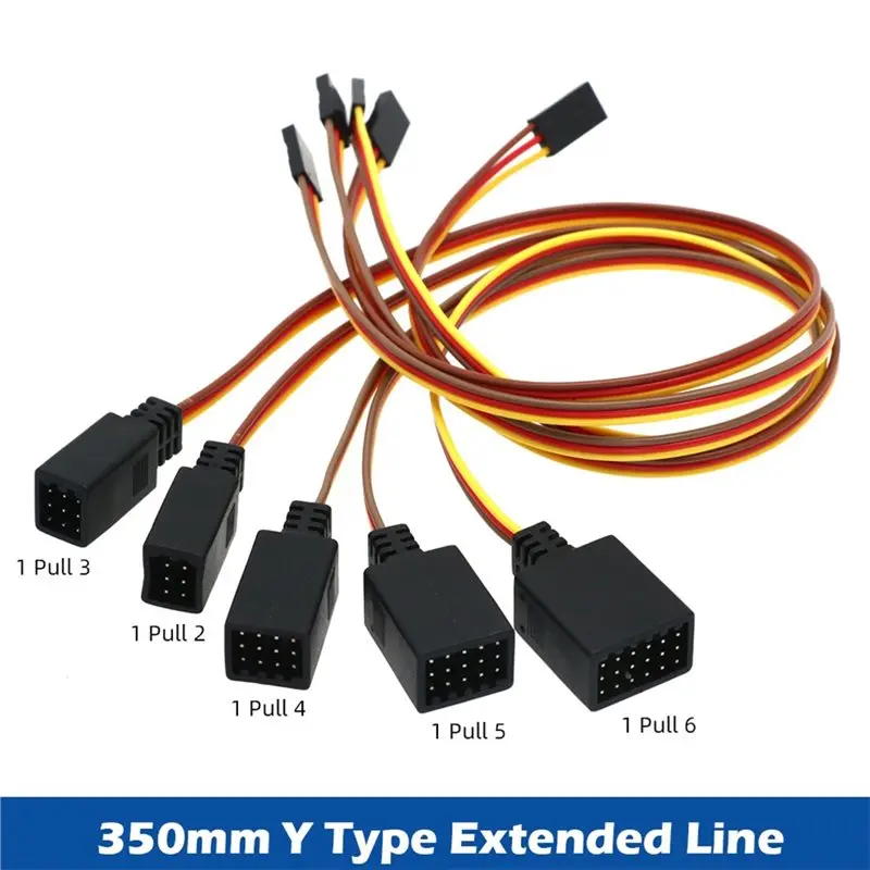 ABUM-Y Type 350Mm Servo Extension Lead Wire Cable For Futaba JR, Y Harness For RC Car,Boat Drone Models
