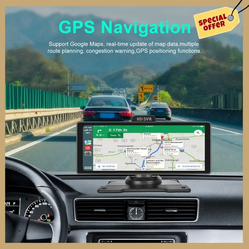 

Stable Performance-10.26In 4K DVR Car Monitor Carplay Android Auto Dashboard ADAS Dash Cam Dual Cameras GPS Navigation WIFI FM I