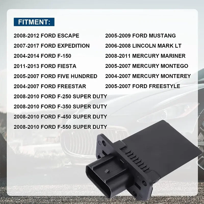 YH1715 YH-1715 Front HVAC Heater Blower Motor Resistor For 2008-2012 Ford F250 F350 F450 F550 HB-0145 DR4080 RU-440