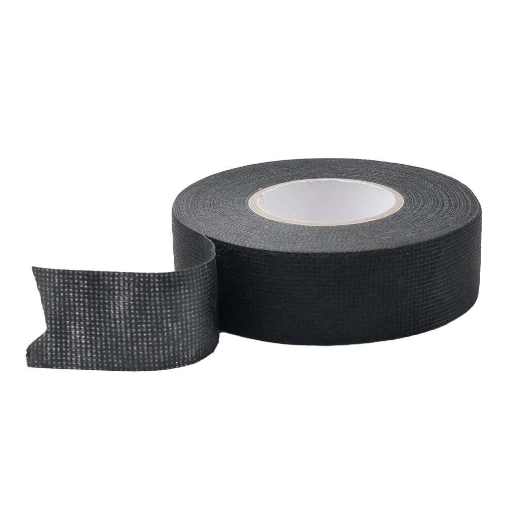 

Tape Cable Tape For Vehicle Internal Black Electrical Heat Tape Winding 25mm X 15m Adhesive Cloth Fabric Tape PET Non-woven Tape