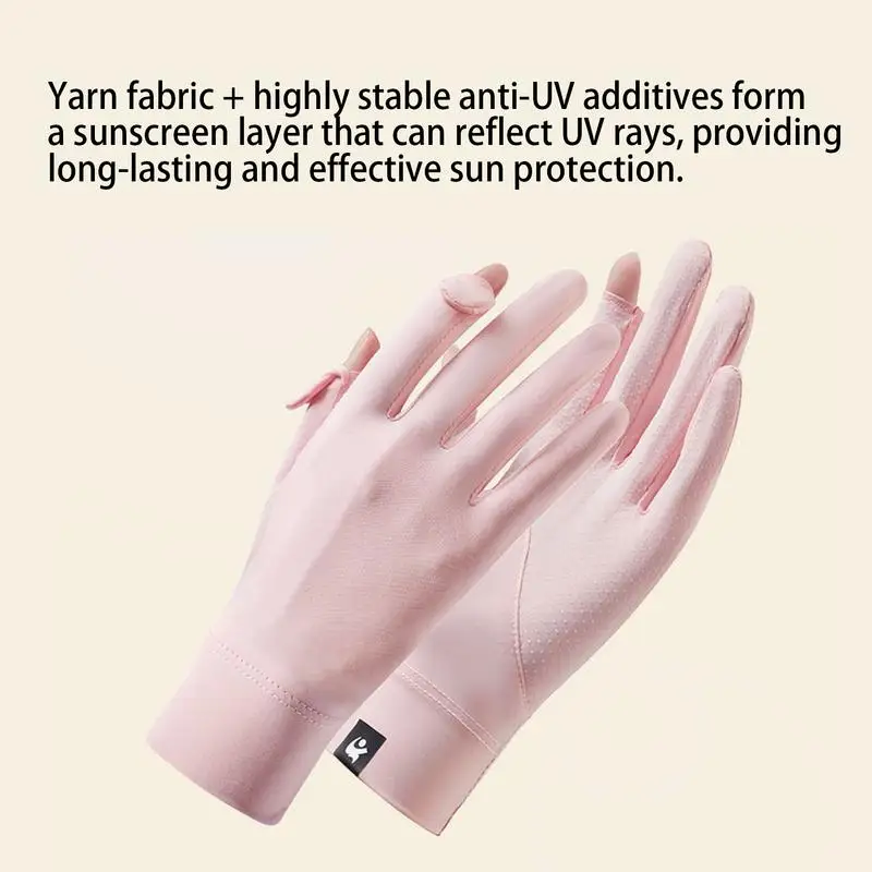 UV Protection Gloves UPF 50 Full Finger UV Blocking Gloves Touchscreen Machine Washable Cycling Gloves for Hiking Summer