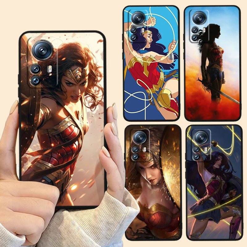 Movie Wonders Womans Hero For Xiaomi Mi 14 13T 13 12T 12 11T 11i 11 10T 10 Pro Lite Ultra 5G Black Soft Phone Case