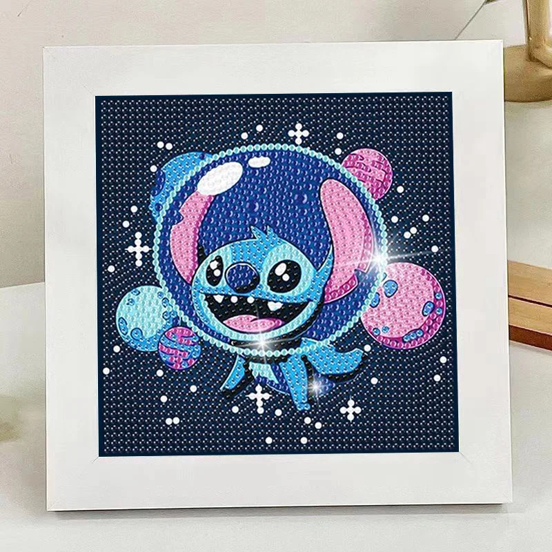 

New Arrival Cartoon Stitch & Eeyore DIY Diamond Painting with Frame, Cute Ornament & Kids Gift Souvenirs