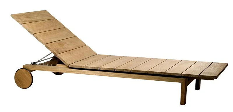 Mobili da esterno, cuscini per sedili spessi impermeabili, lettino prendisole a bordo piscina, letti in legno massello di teak, sedie a sdraio da piscina