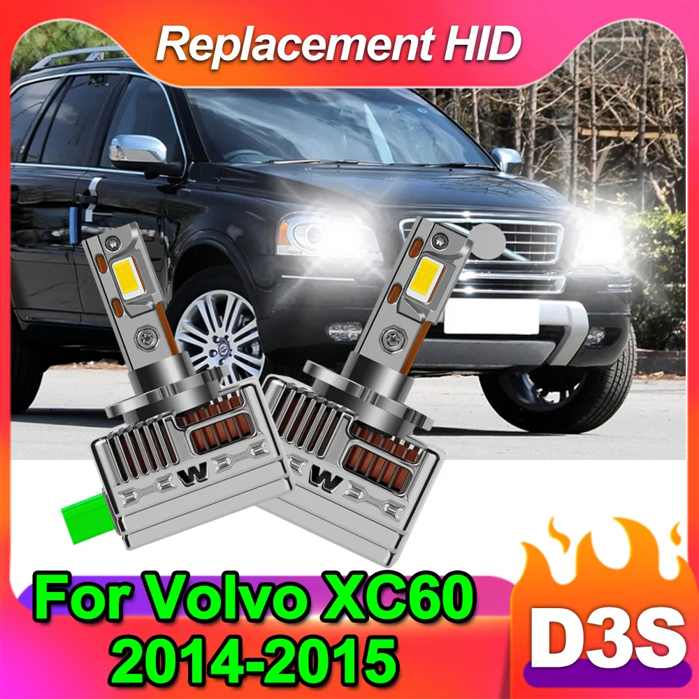 

For Volvo XC60 2014-2015 D3S D3R LED Headlight Kit Bulbs 150W 20000LM 6000K White Replacement Conversion Lamp