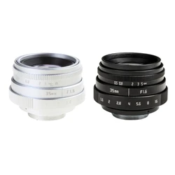 Large Aperture Large Aperture Manual Camera Lens 35mm F1.6 Mini Lens For A6000 X-T10 X-A3 X-E2 Camera Accessories