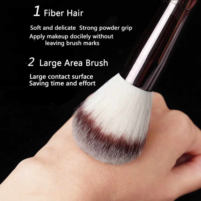 Hourglass Makeup Brush Set Soft Bristles Metal Handle Blush Foundation Brush Powder Eyeshadow Blending Beauty Brush Makeup Tools