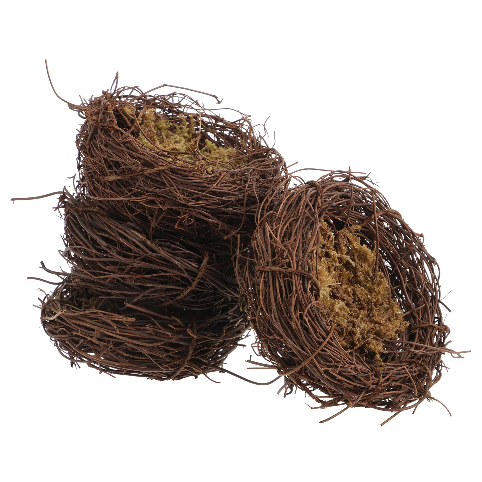 

4Pcs Decorative Bird Nest Creative Craft Ornament for Garden Wedding Easter Holiday Festival Table Display Birds Nest