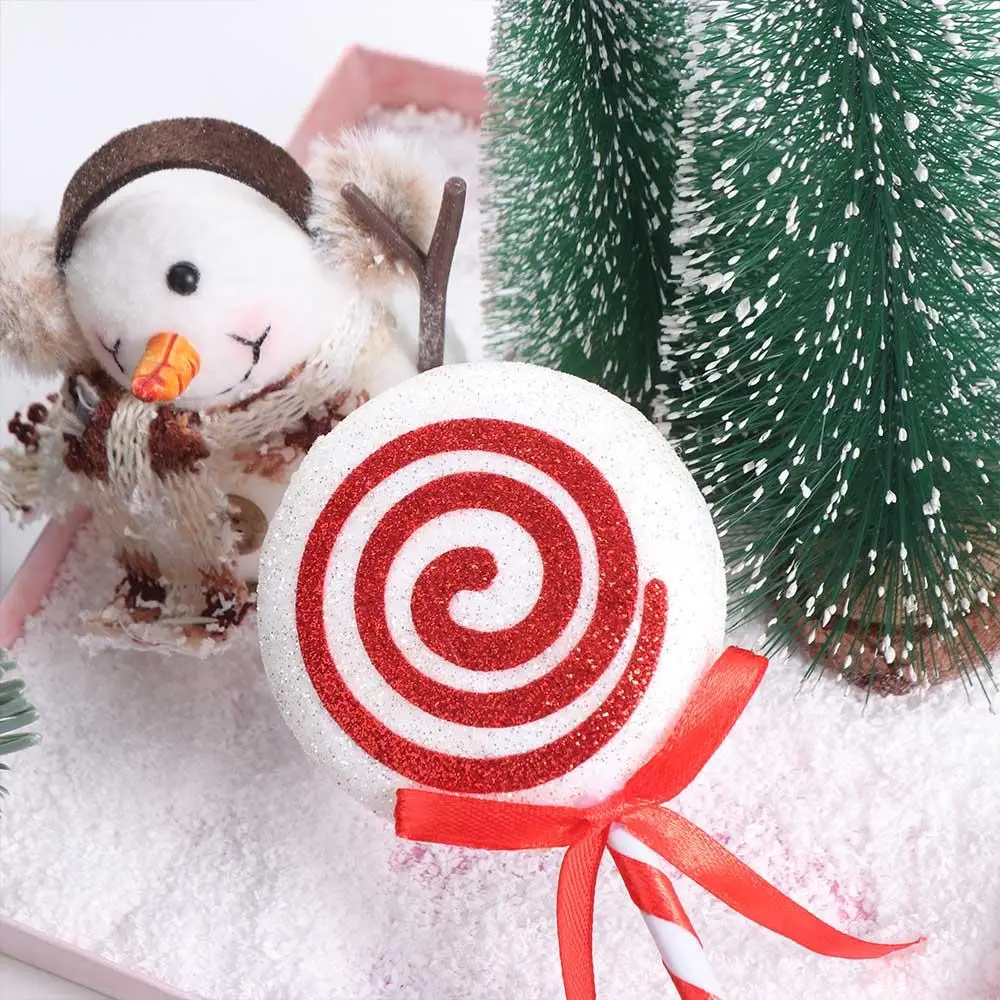 

Large Christmas Lollipop Pendant Foam Exquisite Big Lollipop Ornament Cartoon Xmas Candy Hanging Decor Winter Home Decor