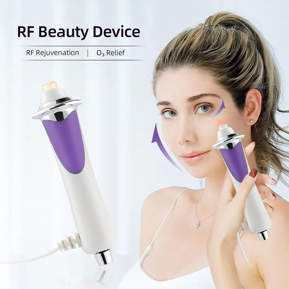 RF Radiofrecuencia Lifting facial EMS microcorriente mesoterapia estiramiento de la piel antiarrugas rejuvenecimiento de la piel belleza pluma de oxígeno