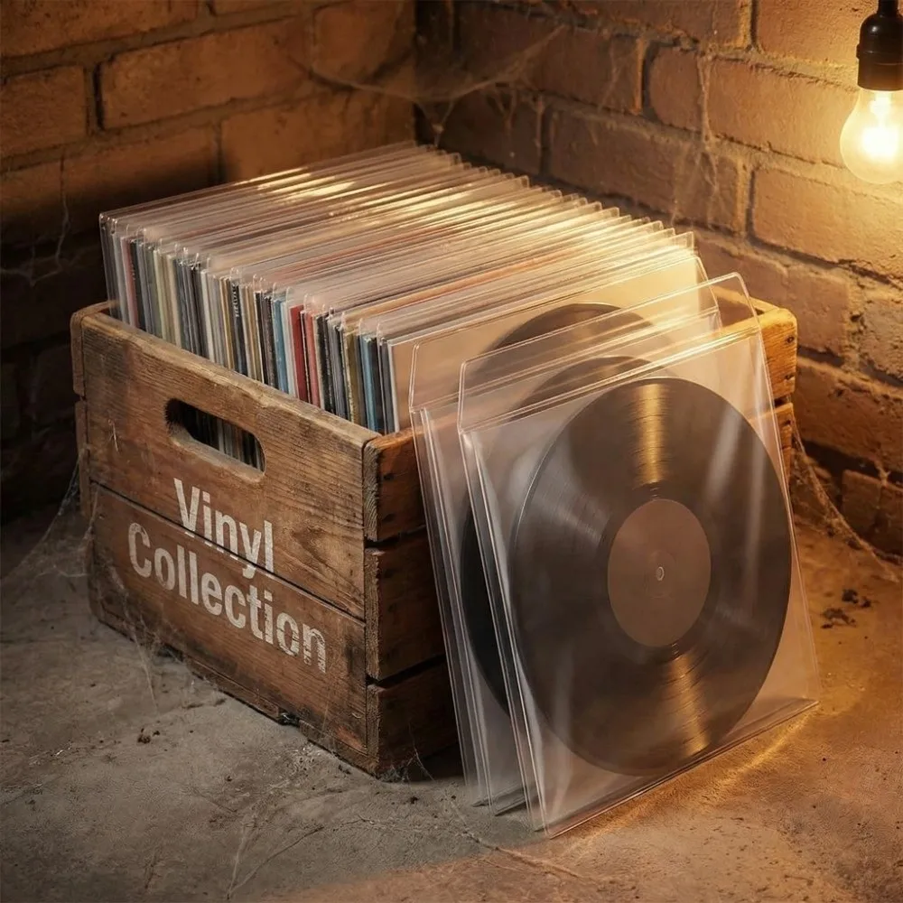 New 7/10/12 inch Vinyl Records Sleeve Resealable Thickened LP Record Cover Record Storage Bags Record