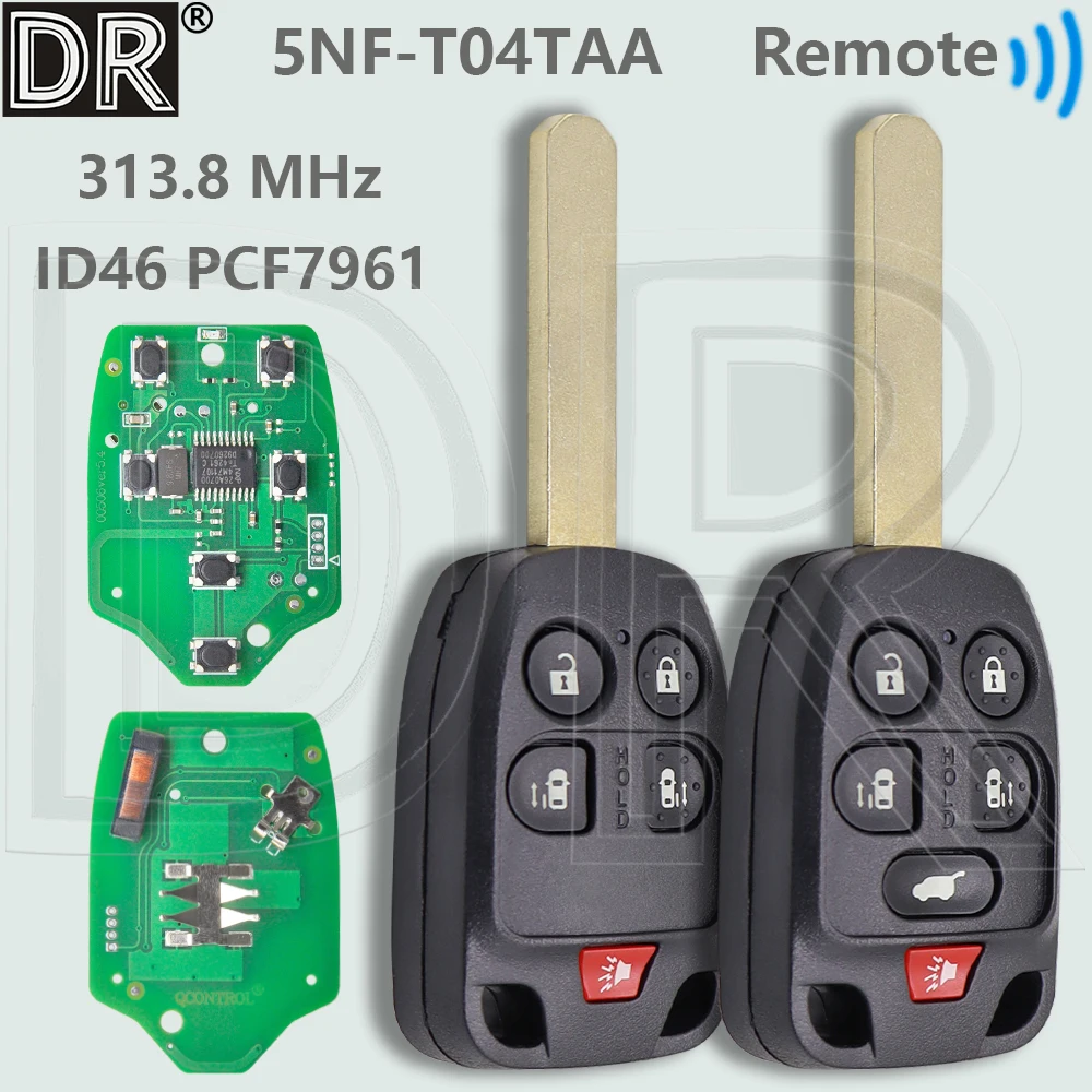 

DR N5F-A04TAA ID46 PCF7961 Chip 313.8MHz Smart Car Remote Control Key For Honda Odyssey EX 2011 2012 2013 2014