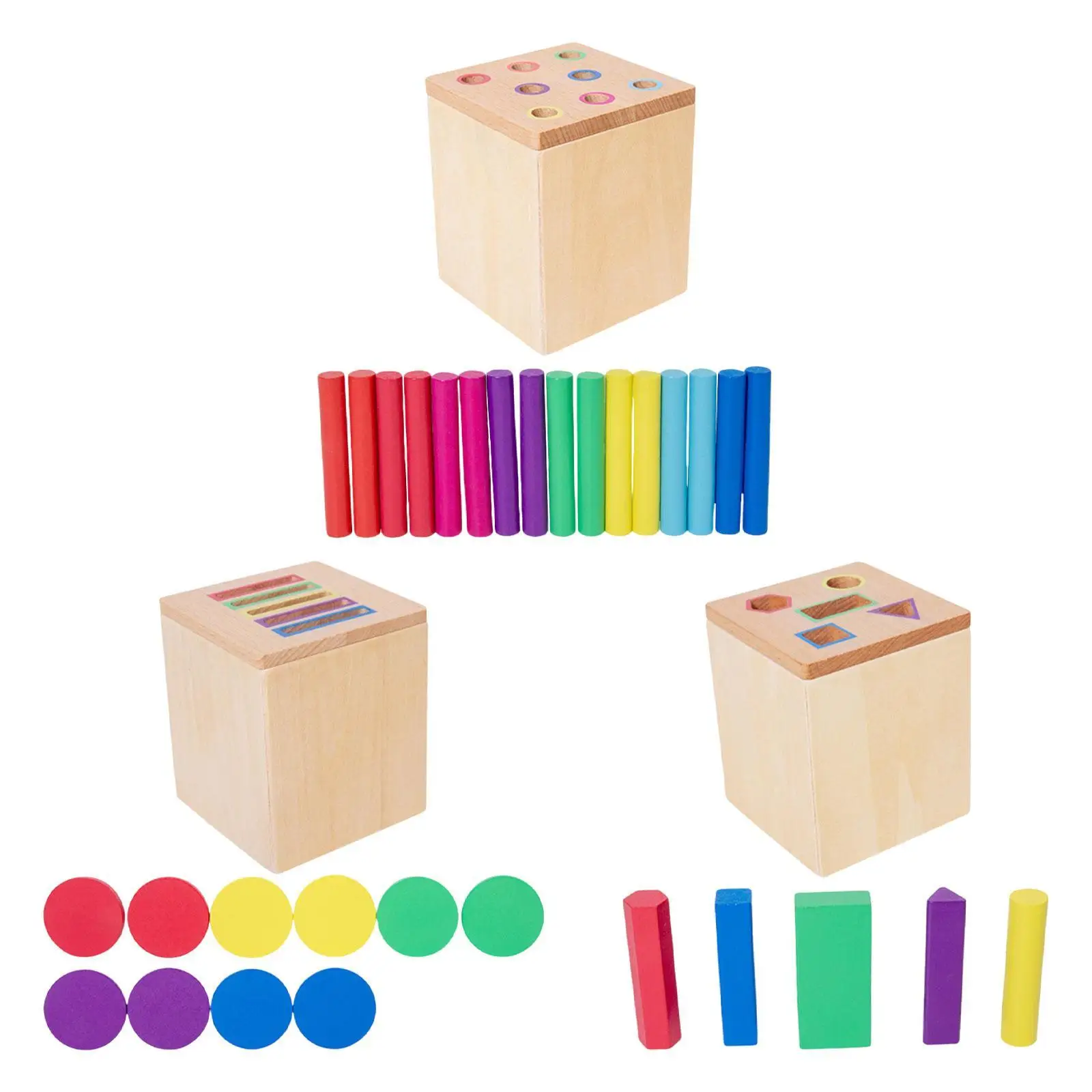 Holzfarbenes Sortierspielzeug für Babys, Feinmotorik, Holzkiste, Spielzeug für Kleinkinder, 12–18 Monate, Kind, 1–3 Jahre alt, Geburtstagsgeschenke