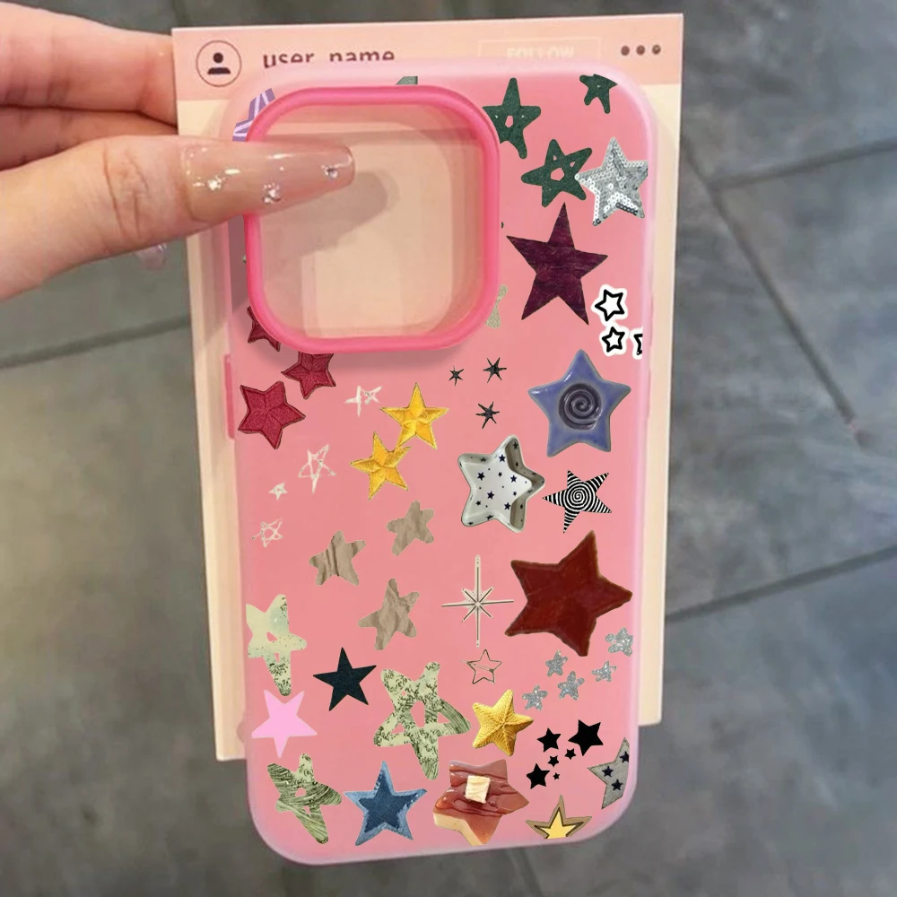 Für Samsung Galaxy S21 S26 S25 S24 S23 S22 Ultra Plus FE Hülle Retro Sterne Luxus-Cover Für A37 A36 A54 A55 A56 Stoßfeste Schutzhülle – Detail 8