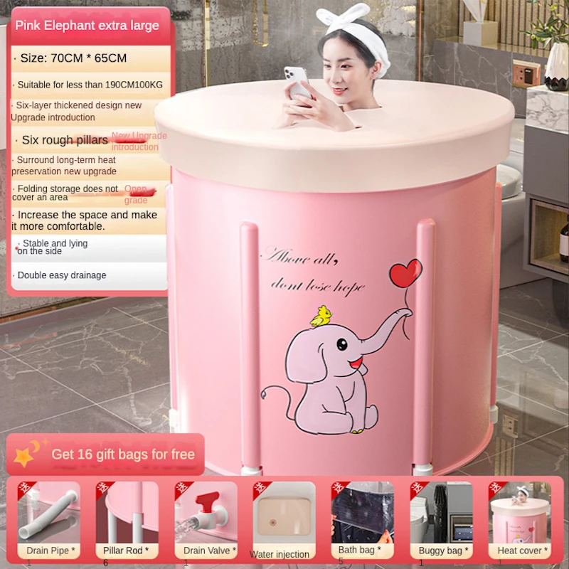 Bath Bucket Adult Folding bathtub Bidet Body Large Bathtub Thicken Shower Barrel Available Foldable Tub Portable SPA Bathtub