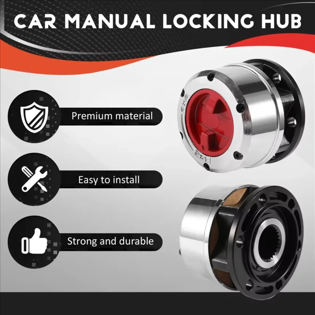 For KIA Sportage 4WD 1995-2002 Retona Bongo AVM460HP B034HP Car Hub Lock Replacement 26 Spline Manual Wheel Locking Hubs Lock