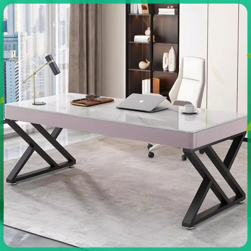 

Slate computer desk desktop light luxury bedroom desk home student study desk chair combination rectangular