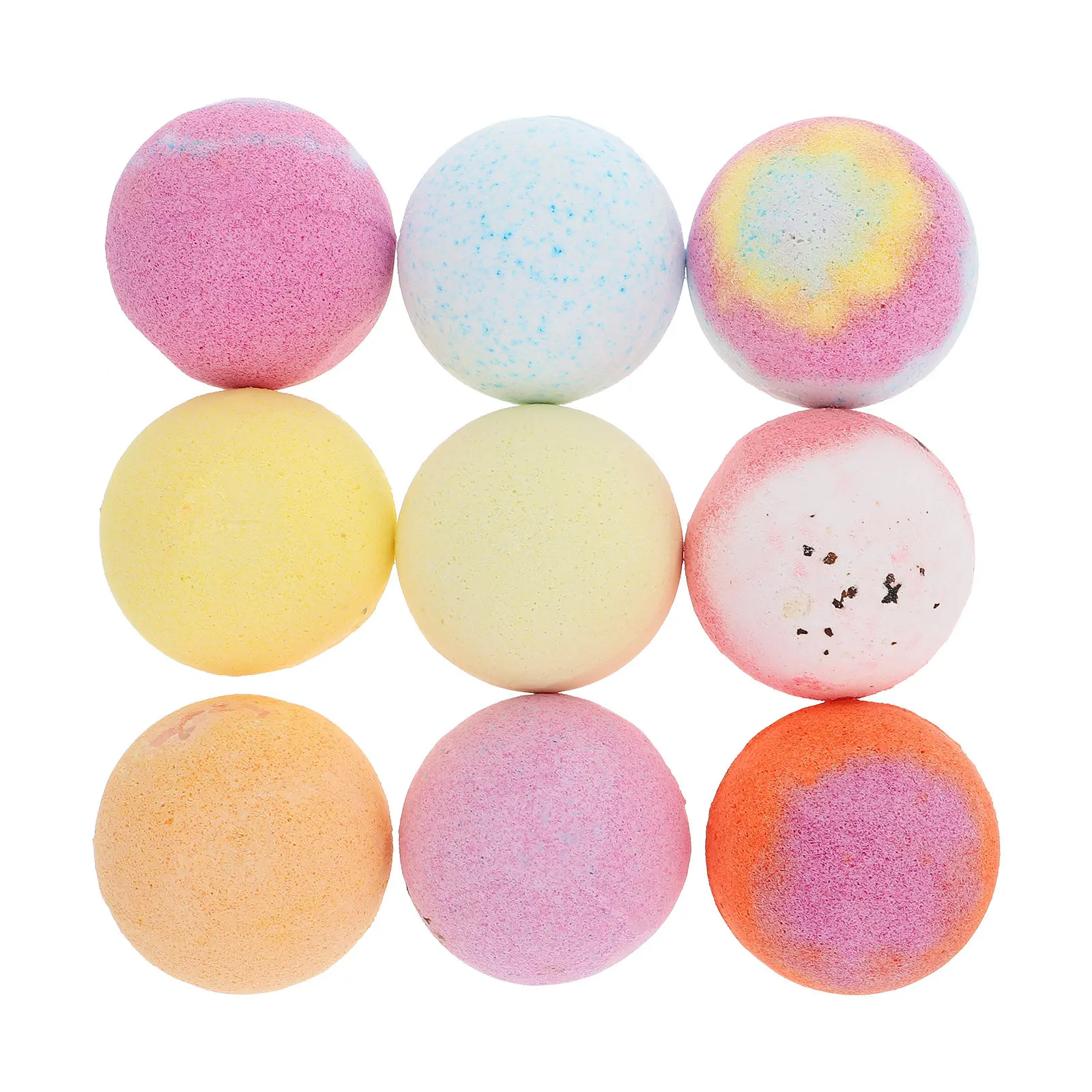 9Pcs Bath Salt Balls Essential Oil Bombs Therapeutic Moisturizing Exfoliating Set Skin Repair