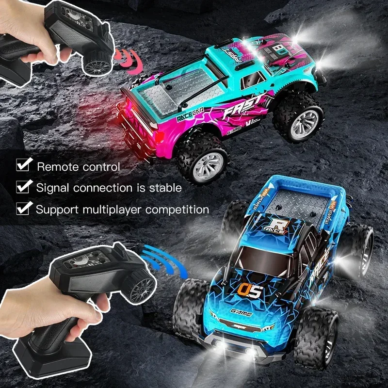 JHD KF23/KF24 2.4G Model Off-Road RC Car With LED Light 2WD Off-road 1:20 Remote Control Climbing Vehicle Outdoor KF23 Toy Car