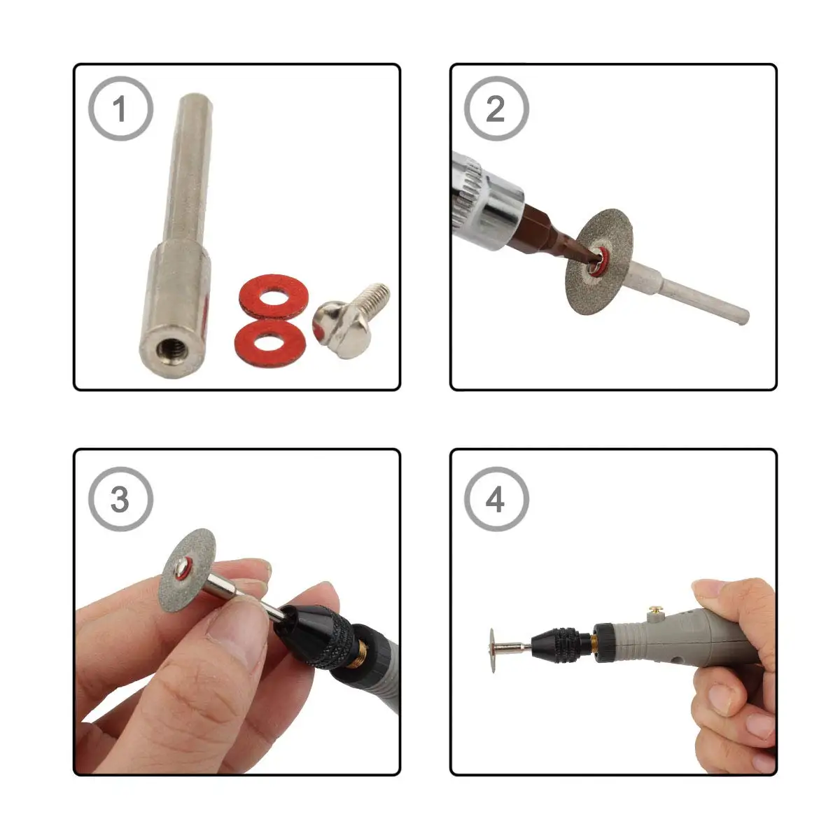 10 Pcs Dremel 액세서리 커팅 디스크 연마 휠 홀더 Dremel 로타리 액세서리 도구 용 3.17mm 생크 커터 오프 홀더