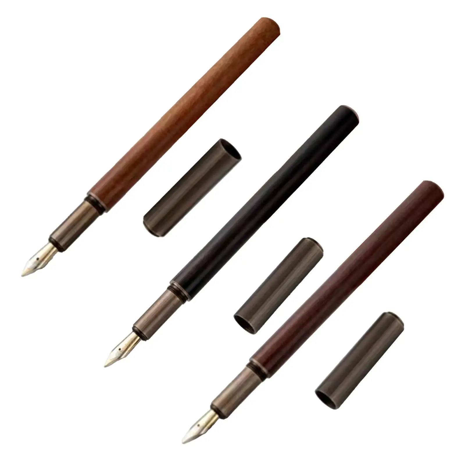 Fountain Pen Men Women Metal Premium Retro Office Home Stationery Supplies 0.5mm Calligraphy Pen Mini Travels Pens Writting Pen