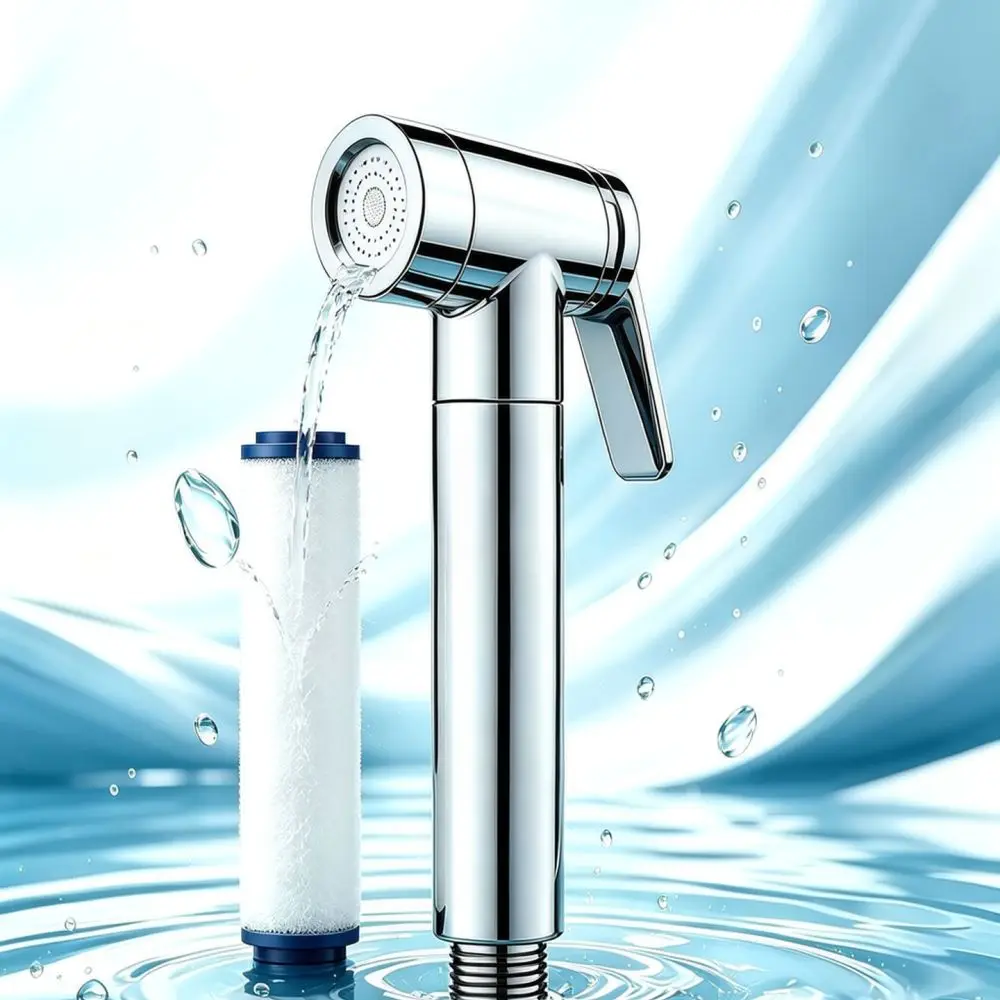 Handheld Bidet Sprayer With Filter Pressurized Bathroom Toilet Cleaning Applicator Abs Personal Hygiene Shower Head