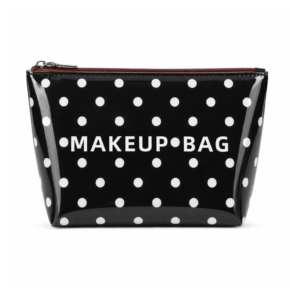 

Large Capacity Striped Makeup Bag Lightweight Waterproof Toiletry Storage Bag PVC Multipurpose PVC Cosmetic Bag Gift